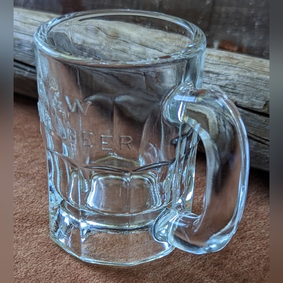 Vintage 1940's A&W Root Beer Mini Mug Embossed Heavy Glass Mug - Picture 7 of 11